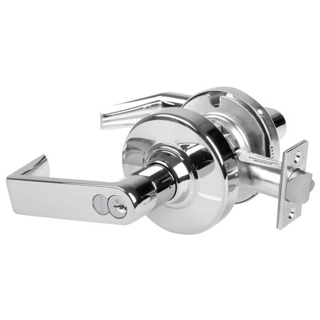 Schlage Grade 2 Storeroom Cylindrical Lock with Field Selectable Vandlgard, Rhodes Lever, FSIC Core, Bright ALX80R RHO 625